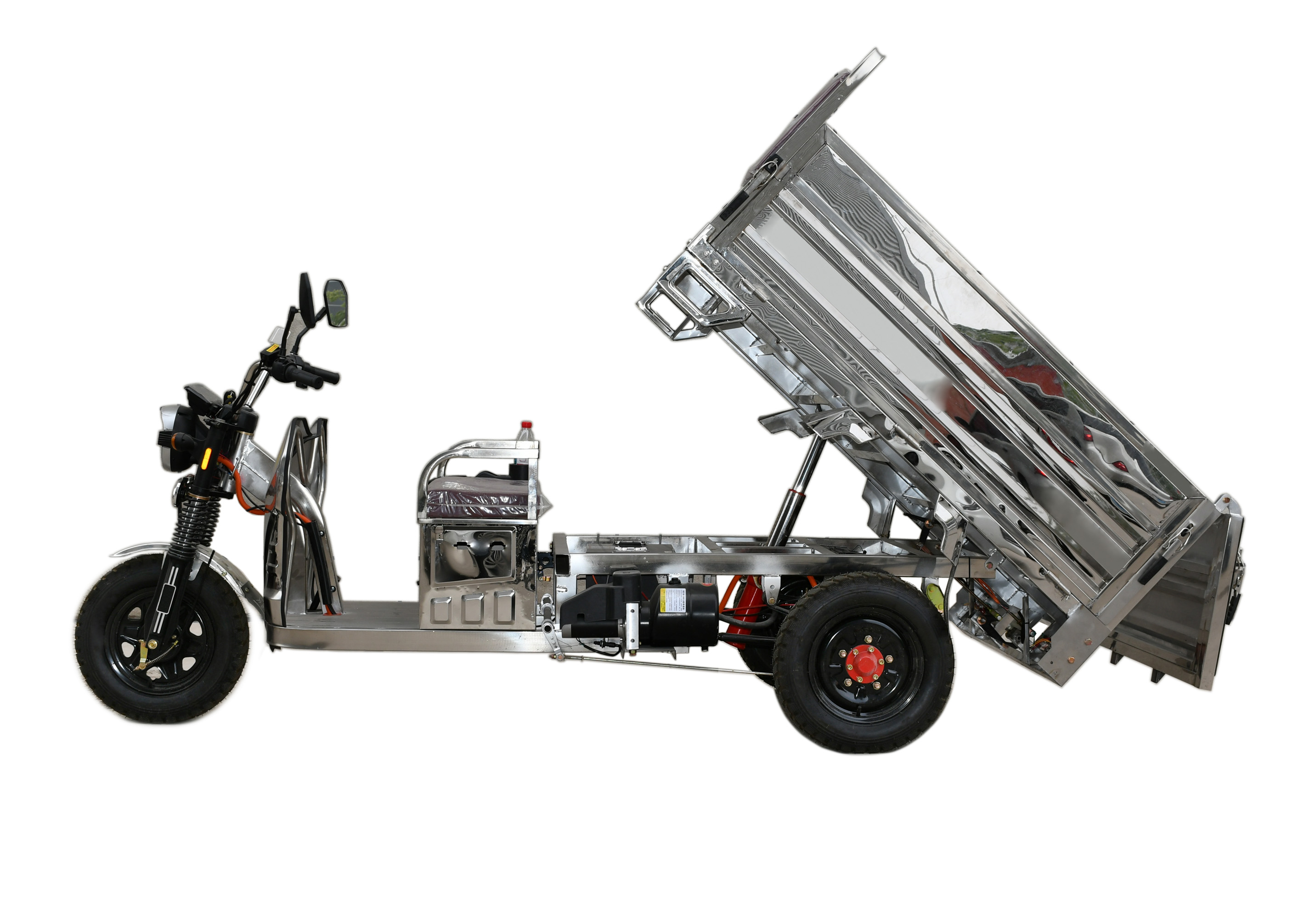 The Ultimate Solution for Coastal Seafood Transport: HSHNEV Stainless Electric Cargo Tricycle with Self-Dumping Feature